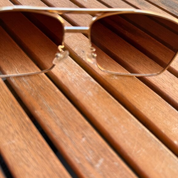Louis Vuitton Attitude Gold & Brown Aviator Sunglasses Unisex Metal Frame Classi - Picture 5 of 7